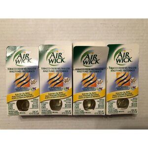4 new airwick scented oil refills tobacco odor neutralizer
